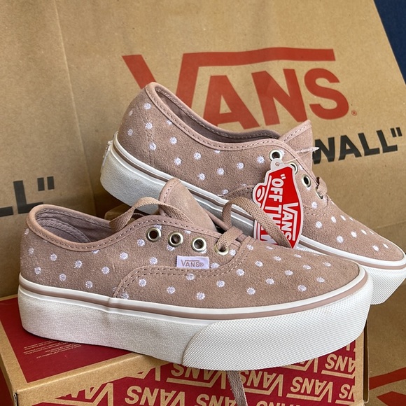 Vans Authentic Platforms Suede Polka Dot Shwgry/True White WMNS - Picture 7 of 16